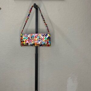 Colorful Woven Shoulder Bag